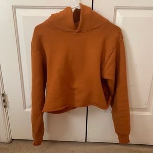 Hanes x Karla Cropped Hoodie in Burnt Orange